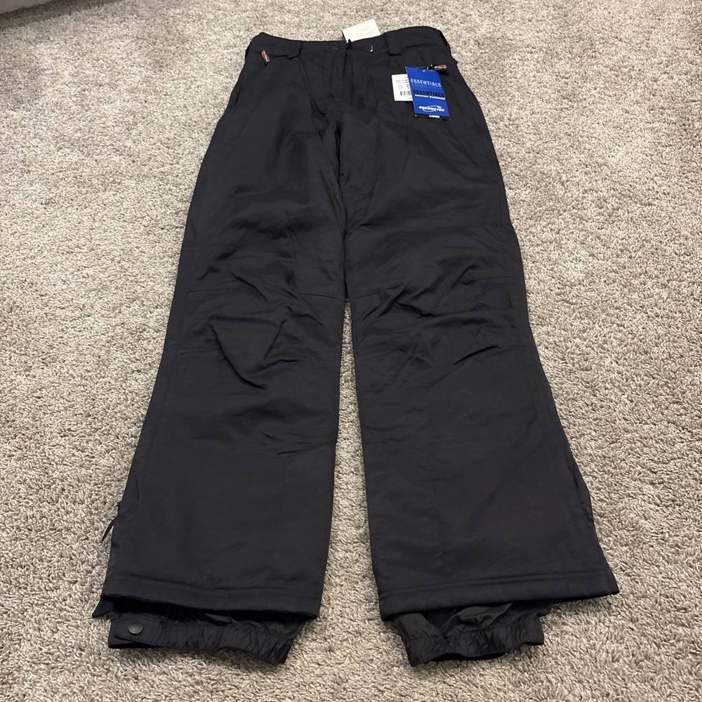 Women Obermeyer Alta II Pant Waterproof Zipper Black Ski Snowboard Size 8 Small